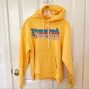 Yellow Disneyland Resort Retro Hoodie for Adults